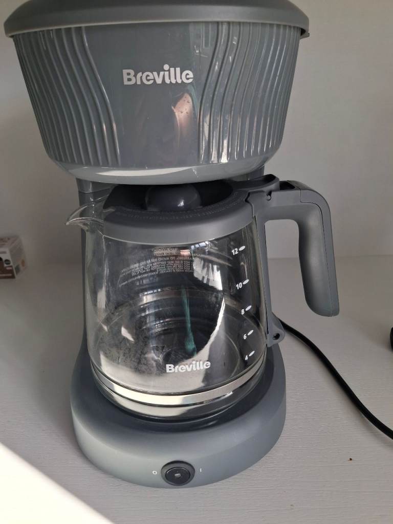 Breville Filter Coffee Machine – Grey, Good Condition
