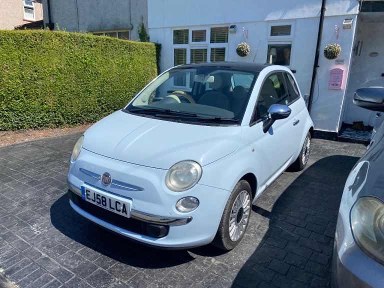 BABY BLUE FIAT 500 BRAND NEW MOT 68k MILES IMMACULATE 