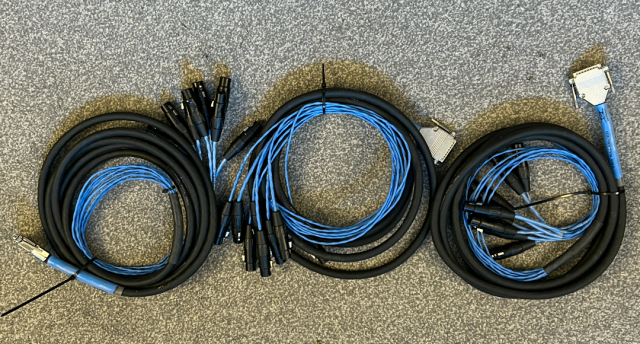 3 x Digidesign/AVID 12feet DB25 to XLR F Cable Looms | in Stirling
