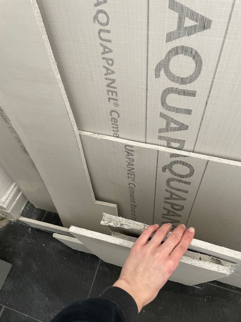 Knauf aquapanel tile board diy cellar bathroom shower | in Hackney ...