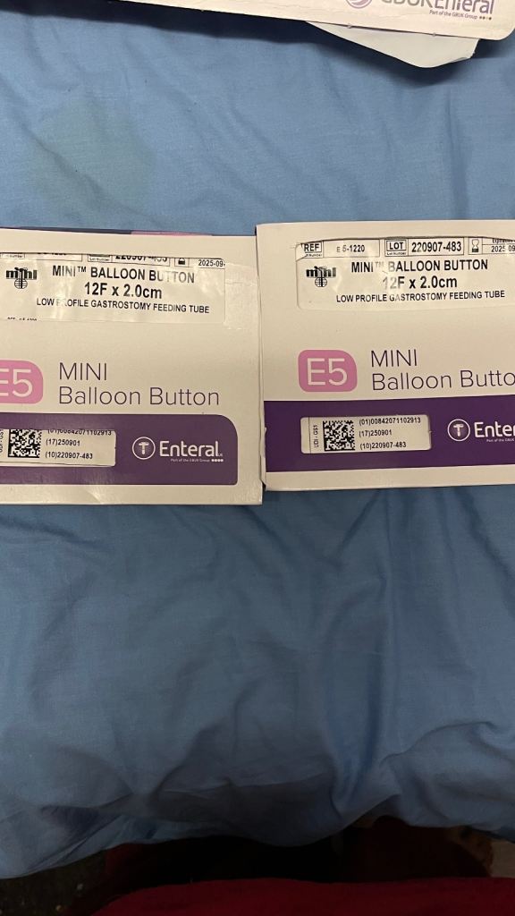 2x  x Enteral E5 Mini ballon Button 12Fx2cm ref E5-1220 low profile feeding tube