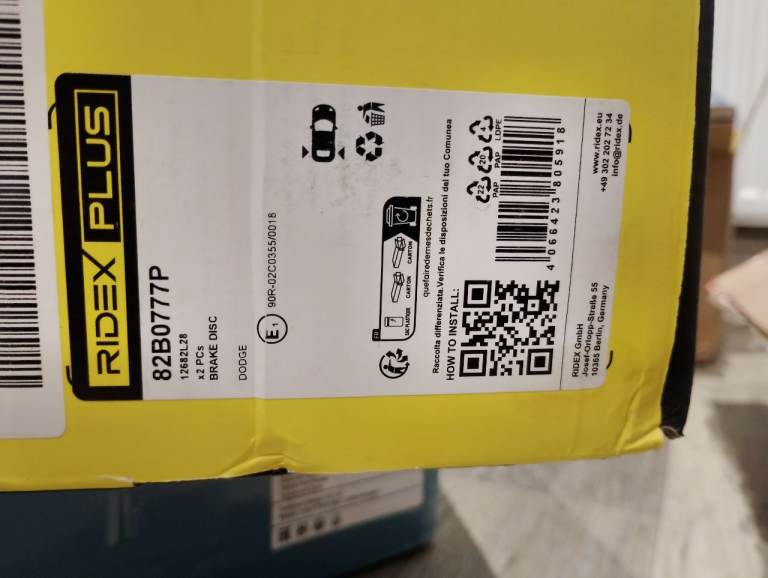New rear brake discs Kia Hyundai