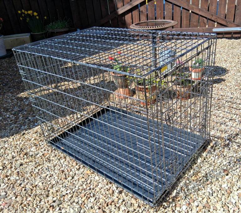 3-Door Robust Heavy Duty XXL Extra Large (108cm) Dog Crate In Excellent Condition