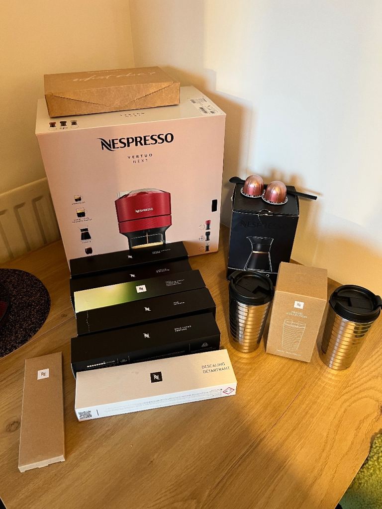 Nespresso Vertuo Next Coffee Machine - Red with accessories, £80.00 for ...