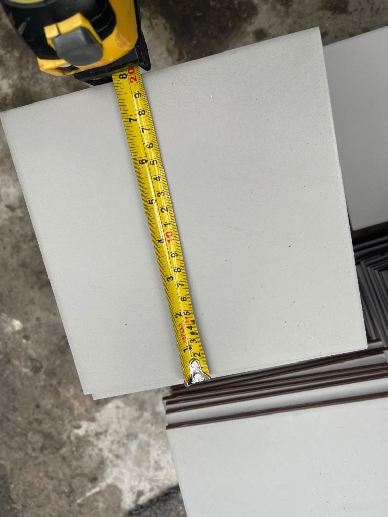 New White Ceramic Tiles - 20x20cm Square