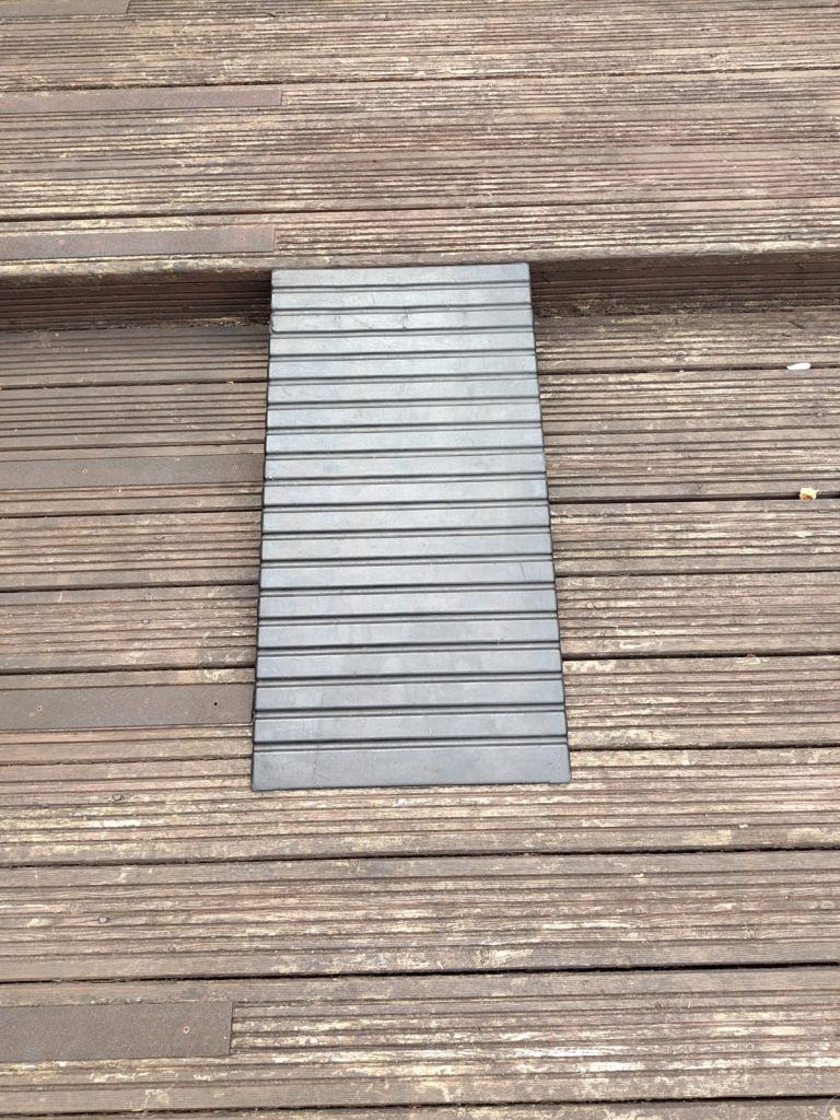Outdoor Solid Rubber Ramp, Good Condition 