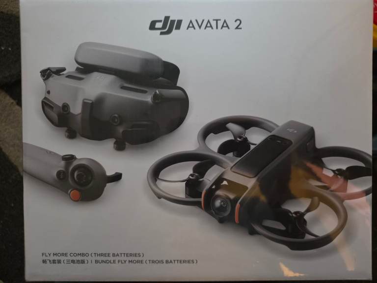DJI Avata 2 FPV Drone Fly More Combo (Three Batteries) Goggles 3 Brand New Sealed Receipt Avata 360