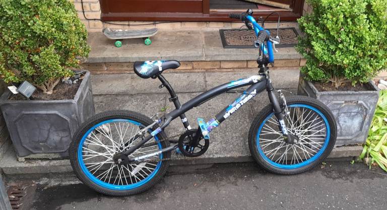 Black and Blue BMX Bike – Good Condition, Ready to Ride