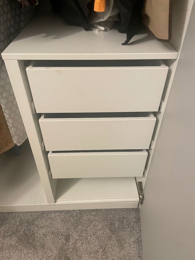 Free ikea wardrobes with drawers and hangers. Very good Condition 