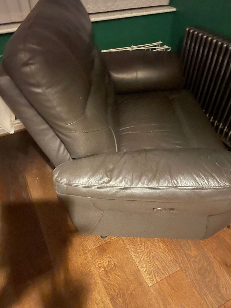 image for Brown leather armchair