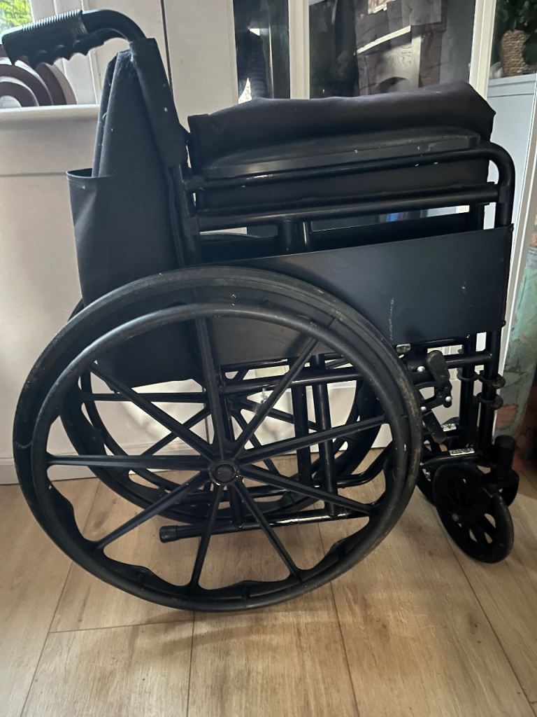 Black Manual Wheelchair - Good Condition