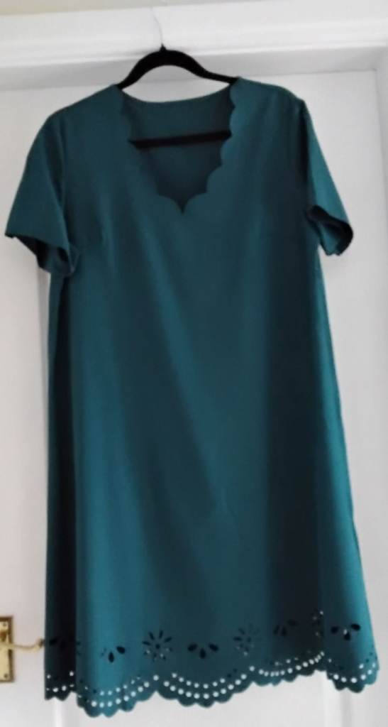 Laser cut out dress in colour Jade size L from Shein New