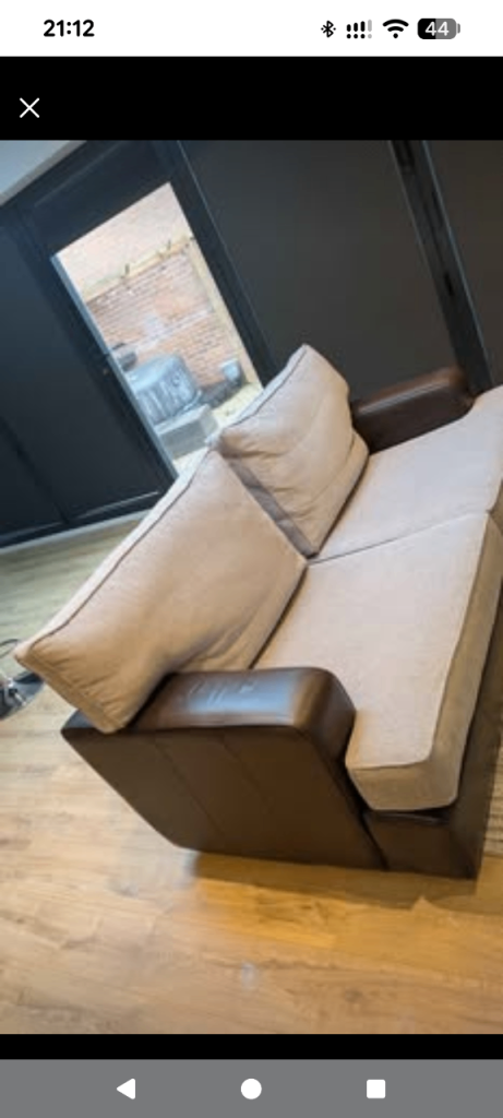 Handcrafted Multiyork Brown Leather large 2-seater sofa - immaculate