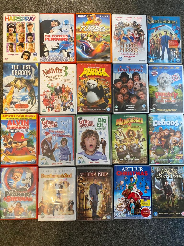 image for 57 X Children’s DVD Movie Joblot Some Brand New
