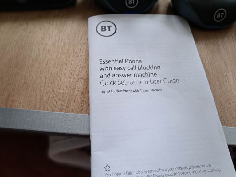 BT Essential Cordless Phone Set with Answer Machine – Quad Handsets