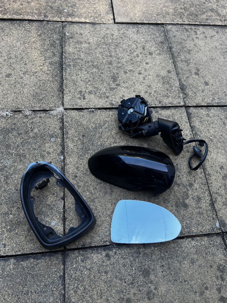 VAUXHALL CORSA D 2006-14 DRIVER SIDE RIGHT WING MIRROR BLACK 468435664 ✅