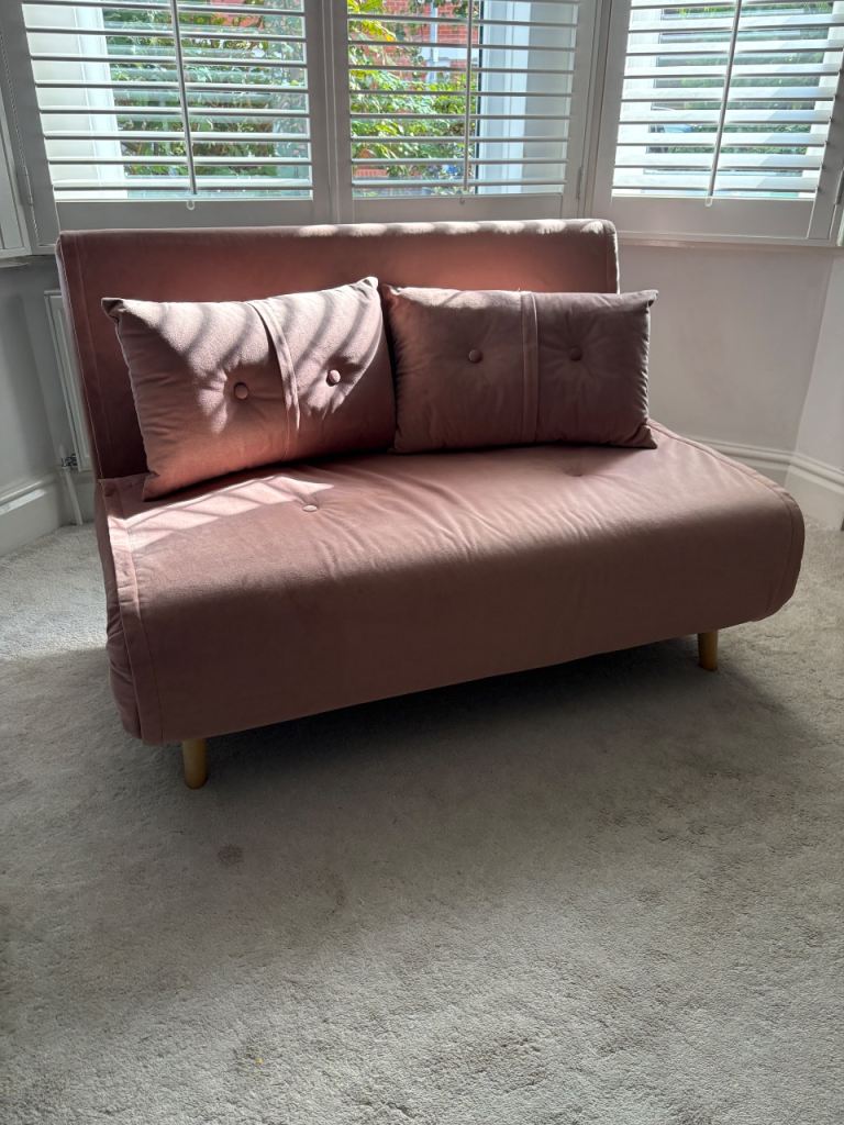 Made Haru 2 Seater Sofa Bed – Blush Pink