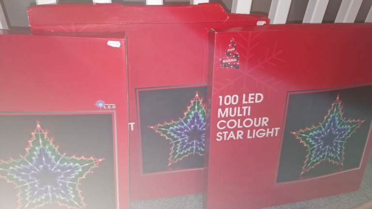 3 packs of coloured stars