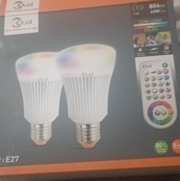 IDUAL remote control with 2 colour changing lights 