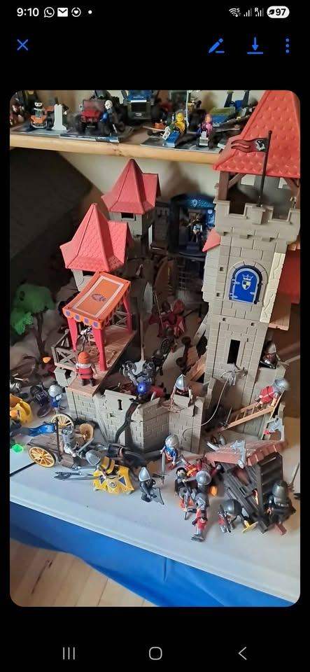 Playmobil Knights, castle, the dungeons, horses and arournd 40 knights