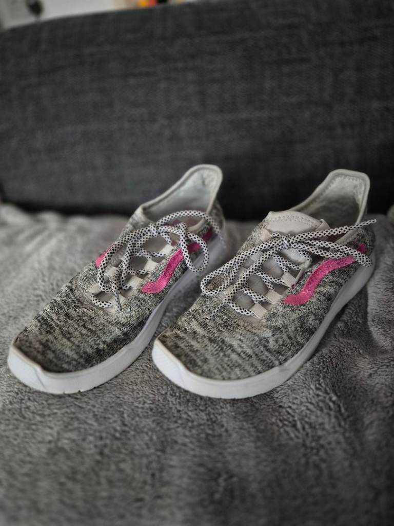 Vans Off The Wall Cerus Lite, Knit Gray/Magenta ladies trainers ( Size 5/ 38 )
