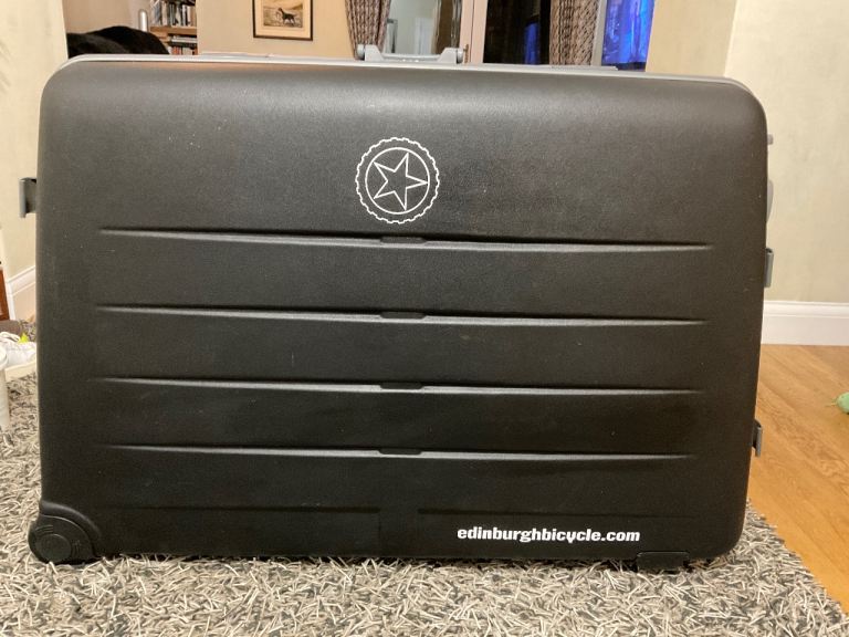 Edinburgh Bicycle Co-op Bike Box - Black Hard Case with Wheels