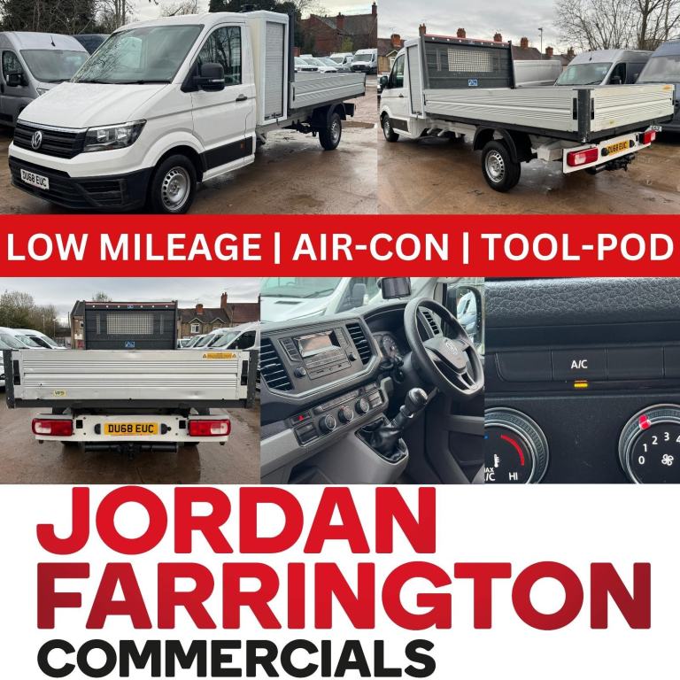 2018 68 Reg VOLKSWAGEN CRAFTER 2.0 TDI BLUEMOTION TECH DROPSIDE WITH**AIR-CON**