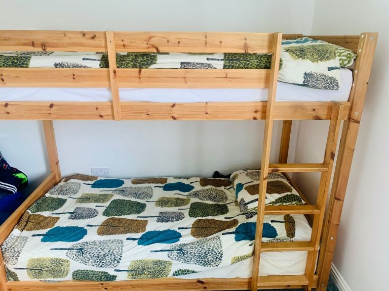 Heavy Duty natural pine bunk bed