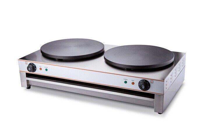 COMMERCIAL ELECTRIC DOUBLE CREPE MAKER MACHINE WITH DOUBLE PLUGS