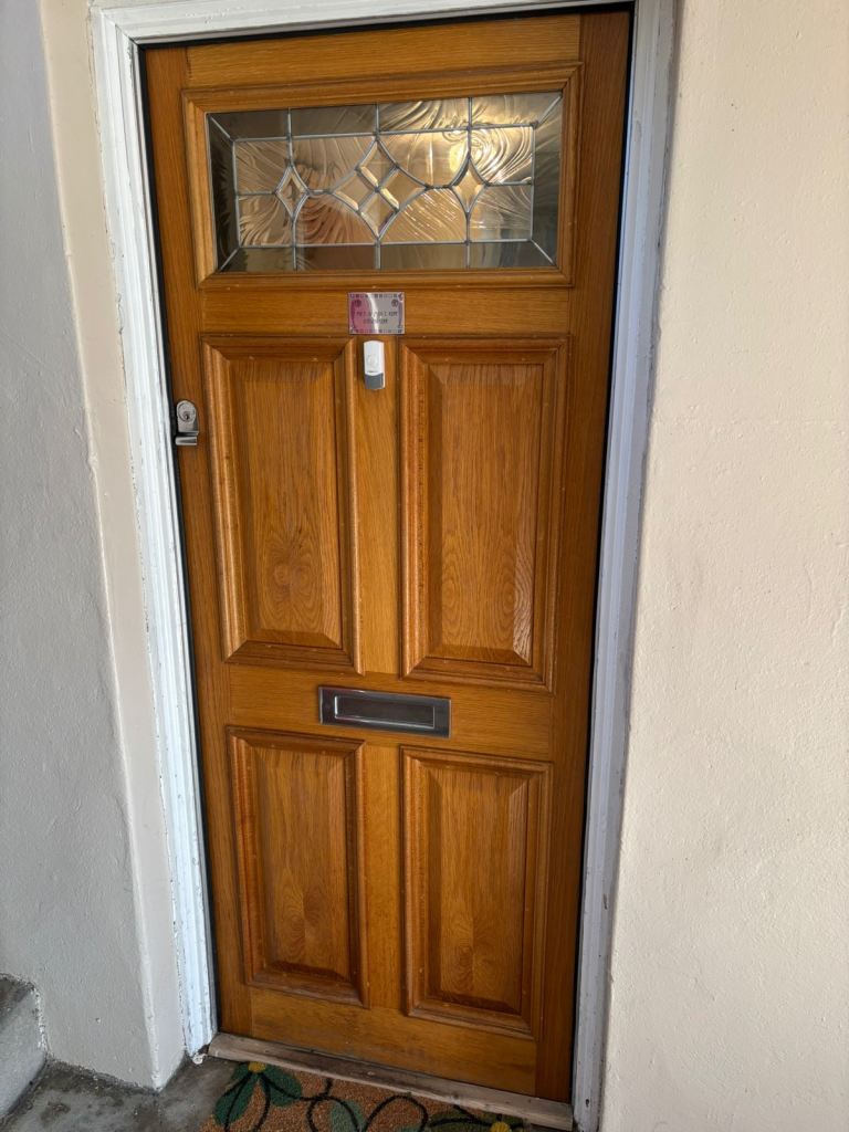 Solid oak external door
