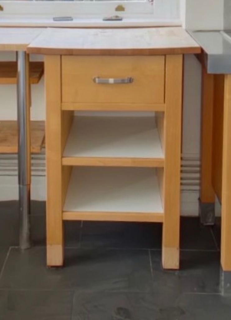 Classic vintage IKEA varde kitchen worktop storage shelf drawer solid wood 