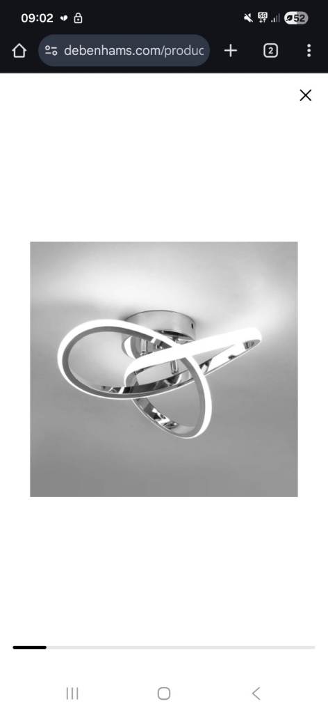 Brand new unused debenhams light fitting x2