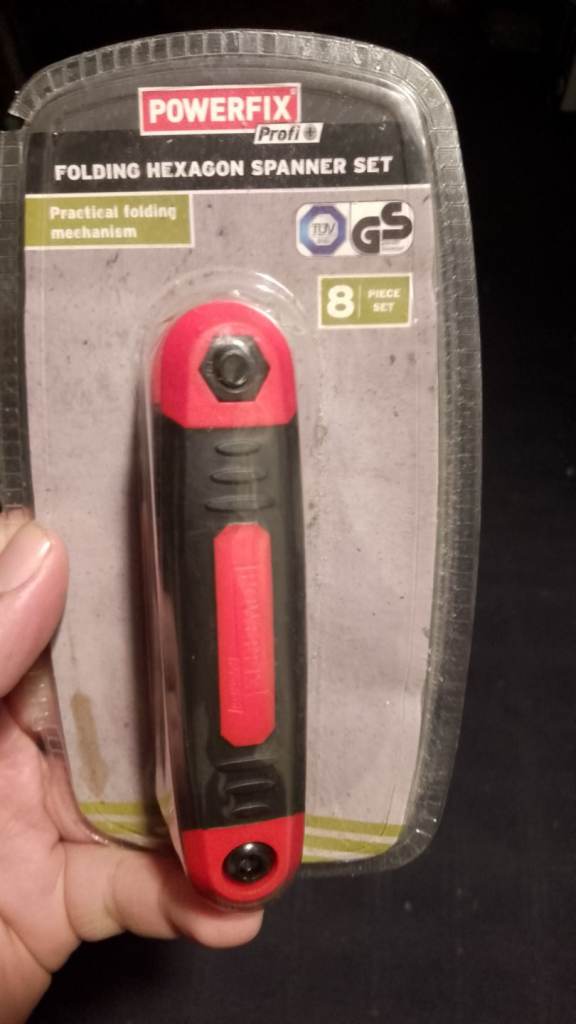 Powerfix profi folding hexagon spanner set 8 pieces