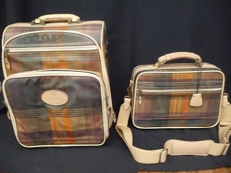 Vintage Mulberry Two-Piece Luggage Set