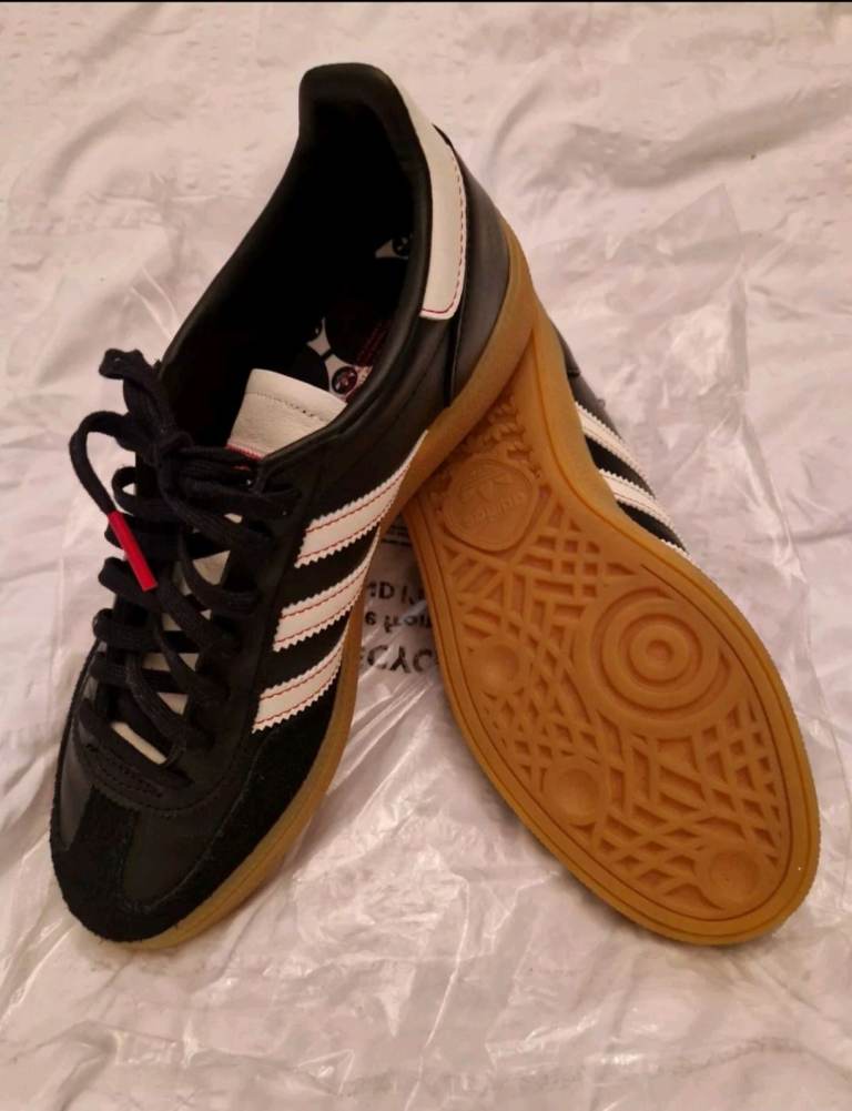Adidas Blk/Ecru/Rd Handball Spezial Unisex Trainers - Size 6