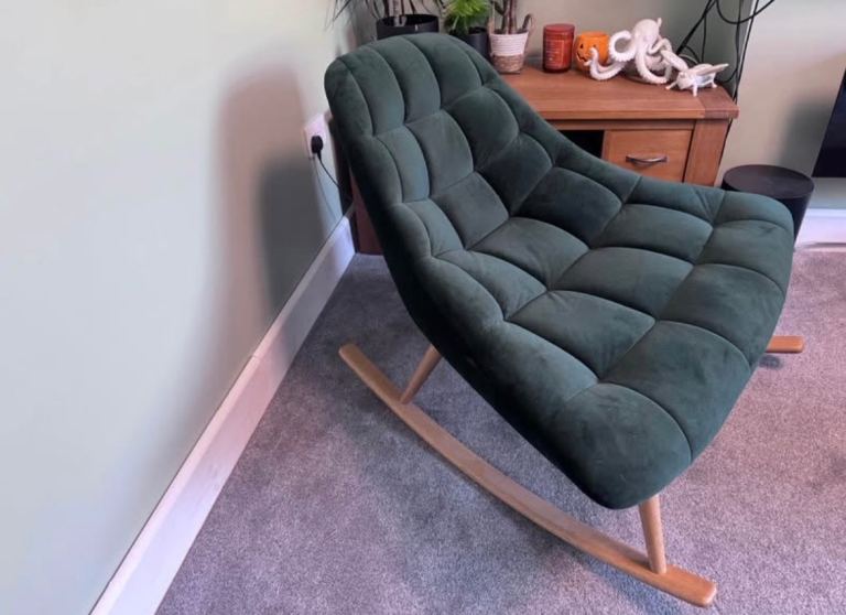 Made.(com) kolton emerald green rocking chair 