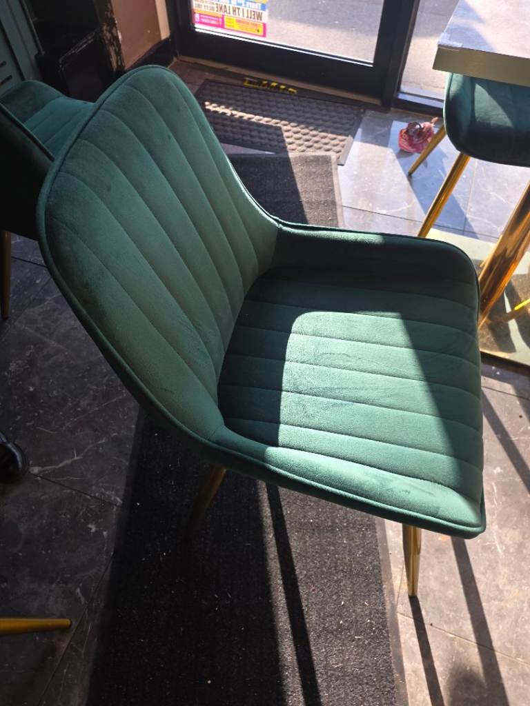 Green velvet suede dinning chairs £20 each