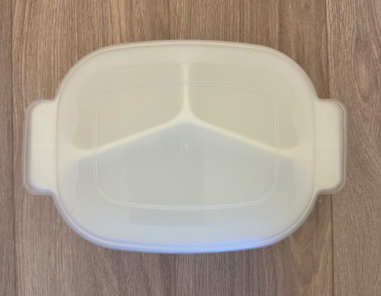 White Oscar 3 Compartment Food Storage Container Lunch Box 11"