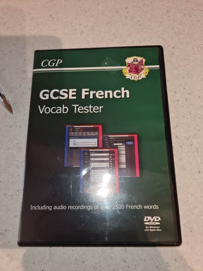 GCSE French Vocab Tester dvd rom excellent condition 1st 2c will buy 
