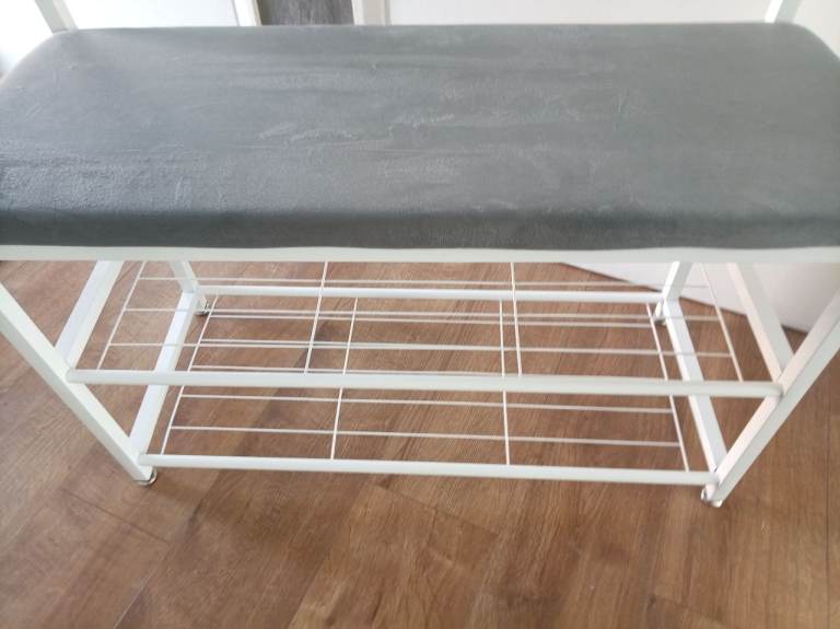 Storage Bench with Grey Cushion