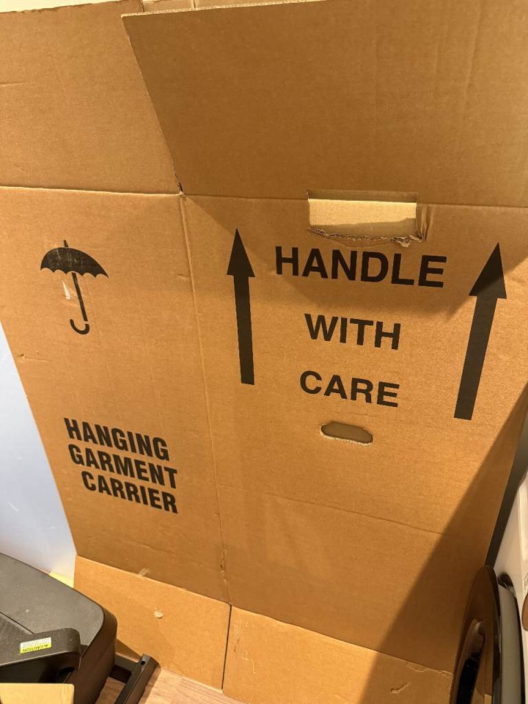 Globe Large Strong Wardrobe Garment Double Wall Removal Boxes - 5 boxes