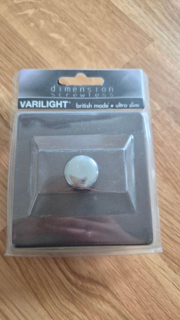 VARILIGHT Slate Grey Screwless Dimmer Light Switch - NEW