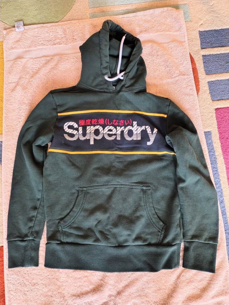 Superdry Dark Green Hoodie – Good Condition