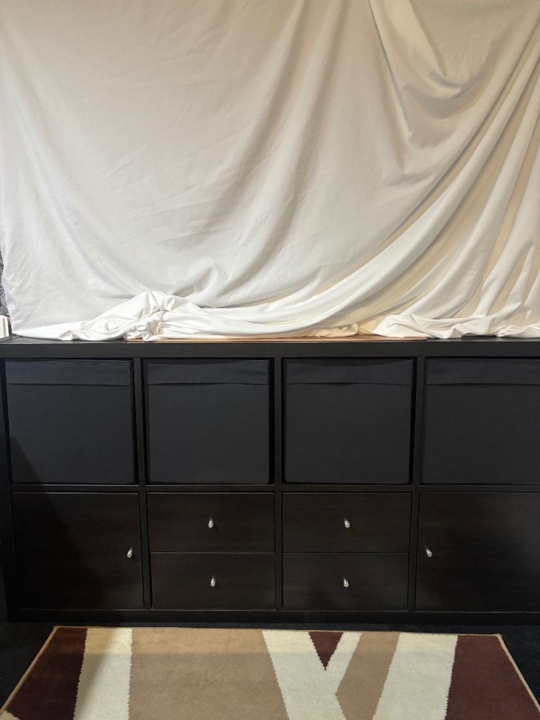IKEA black cabinet storage