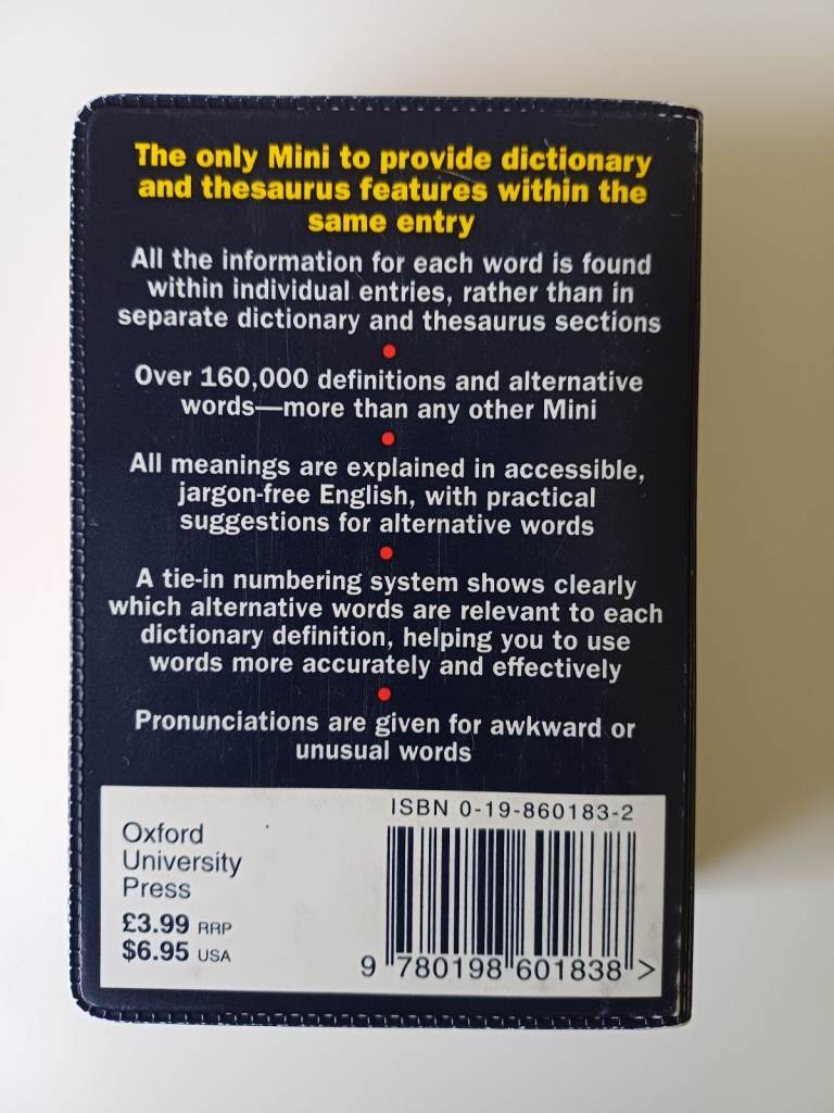 Oxford Mini Reference Dictionary and Thesaurus