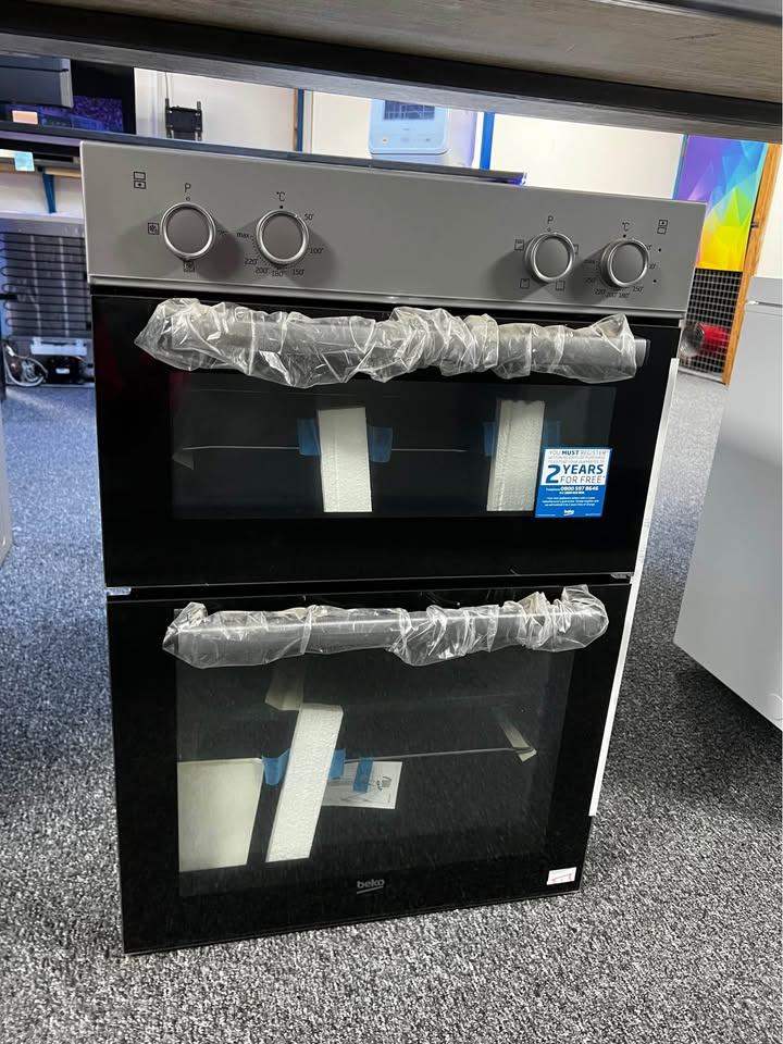 Beko RecycledNet® BBXDF21000S Built In Electric Double Oven - Silver - A/A Rated