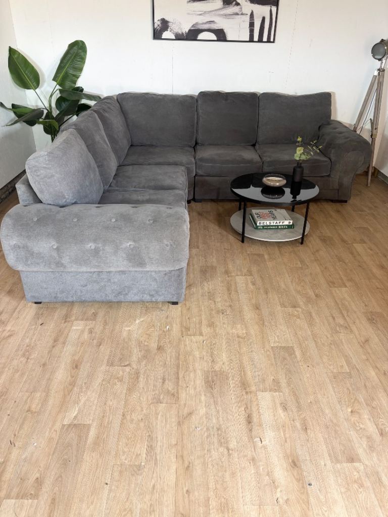 Grey Verona Corner Sofa £350 FREE DELIVERY