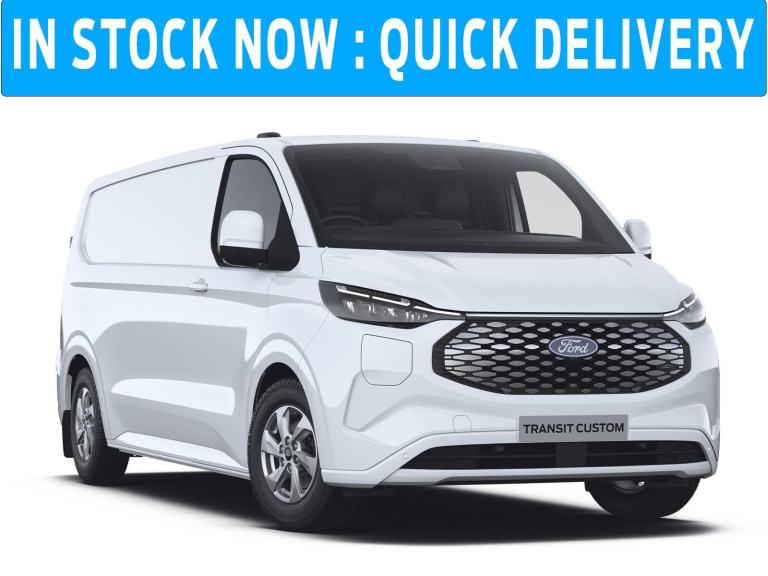 NEW Ford Transit Custom 320L1 Ltd Electric 65kwh 100kw 136ps AUTO Frozen White