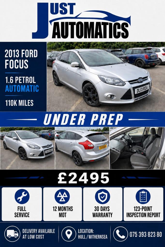 2013 Ford Focus 1.6 125 Zetec 5dr Powershift HATCHBACK Petrol Automatic