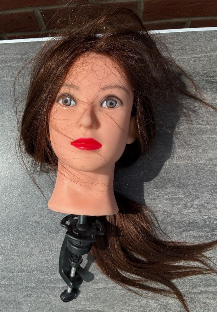 Hairdressing Mannequin Head with Clamp - Good Condition